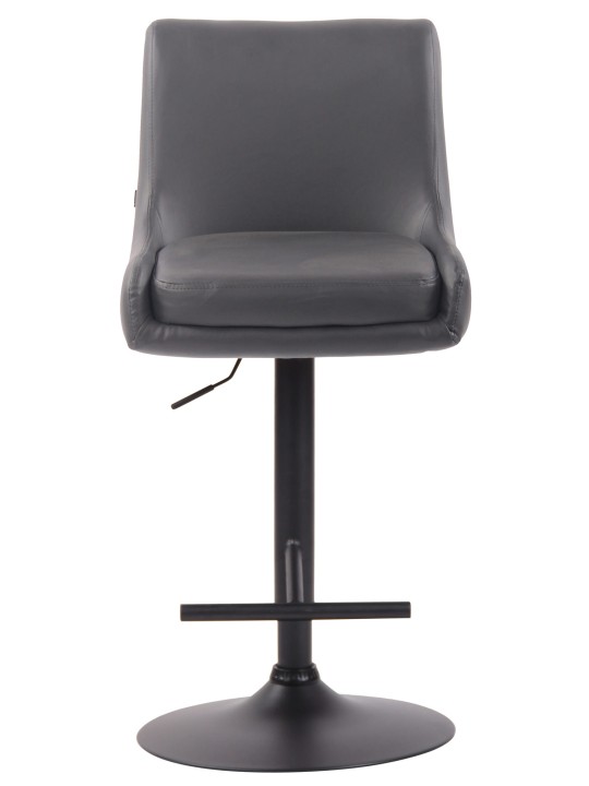 Banqueta alta Club couro sintético, cinza