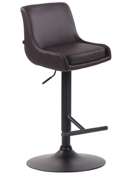 Banqueta alta Club couro sintético, castanho Banqueta alta Club couro sintético, castanho