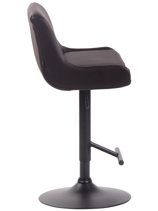 Banqueta alta Club couro sintético, castanho Banqueta alta Club couro sintético, castanho