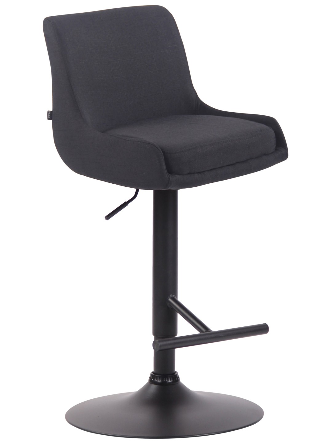 Banco de bar em tecido club, preto