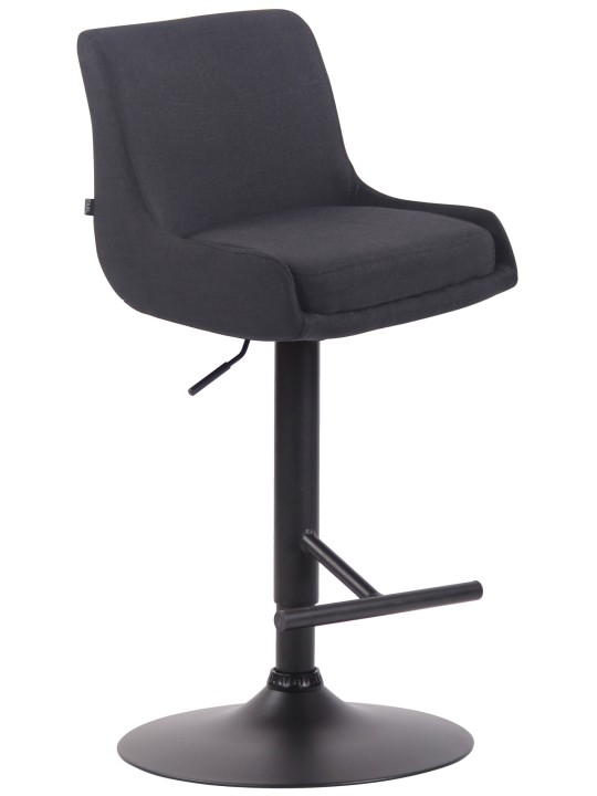 Banco de bar em tecido club, preto Banco de bar em tecido club, preto