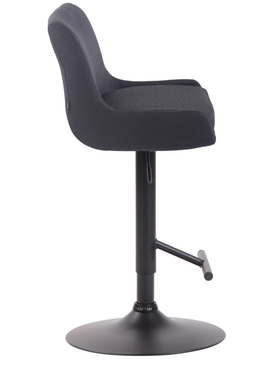 Banco de bar em tecido club, preto Banco de bar em tecido club, preto