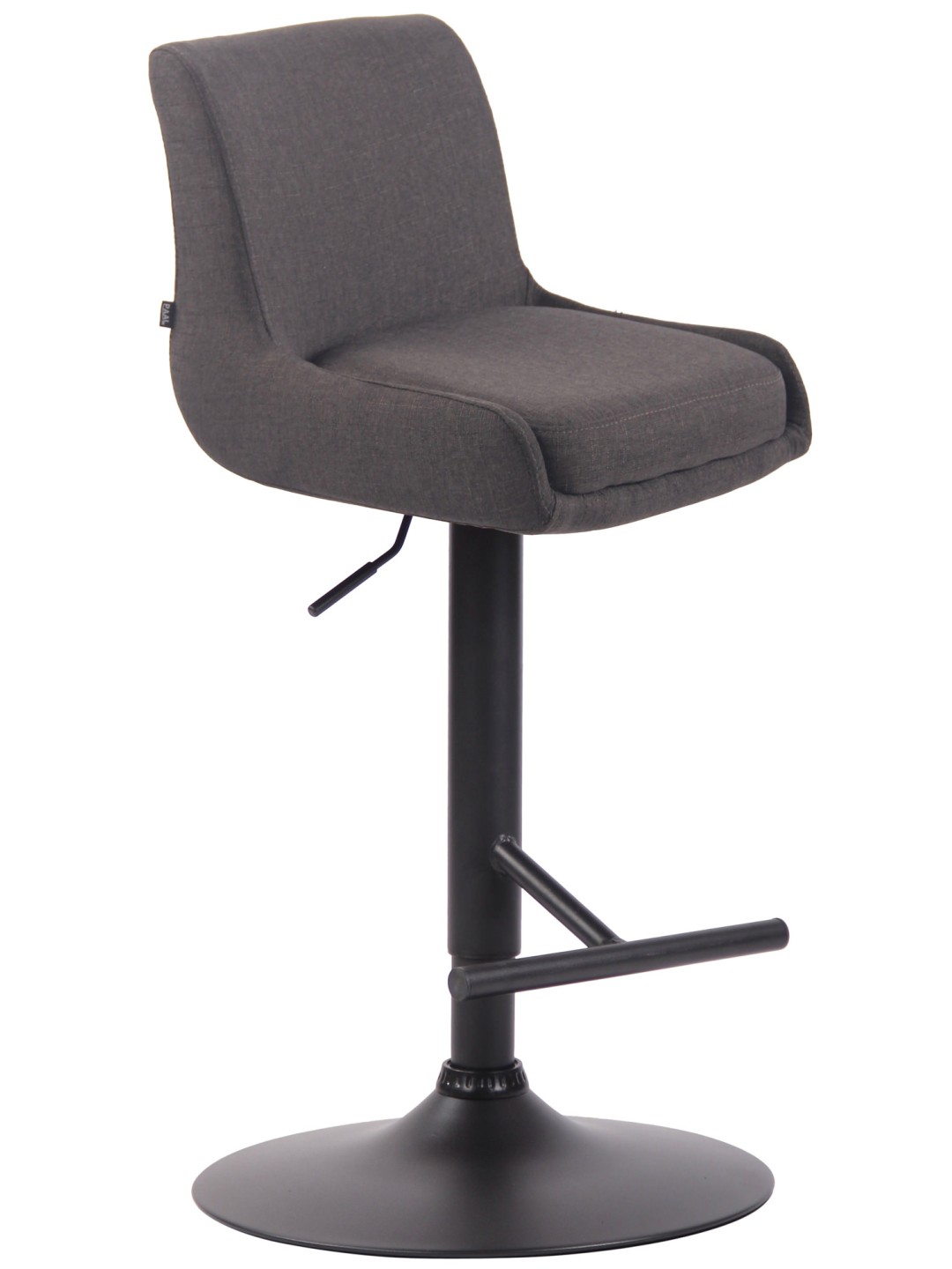 Banco de bar em tecido club, cinza escuro