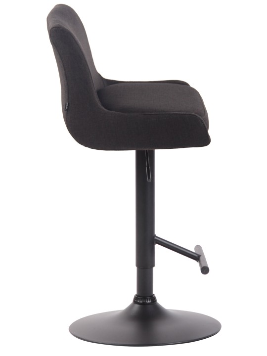 Banco de bar em tecido club, cinza escuro Banco de bar em tecido club, cinza escuro