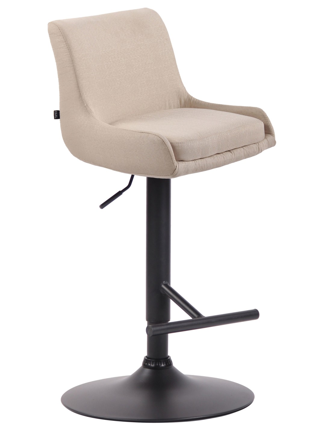 Banco de bar em tecido club, creme