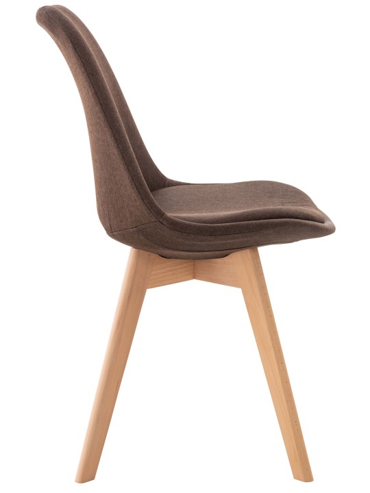 Cadeira Linares tecido, castanho