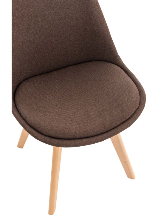 Cadeira Linares tecido, castanho