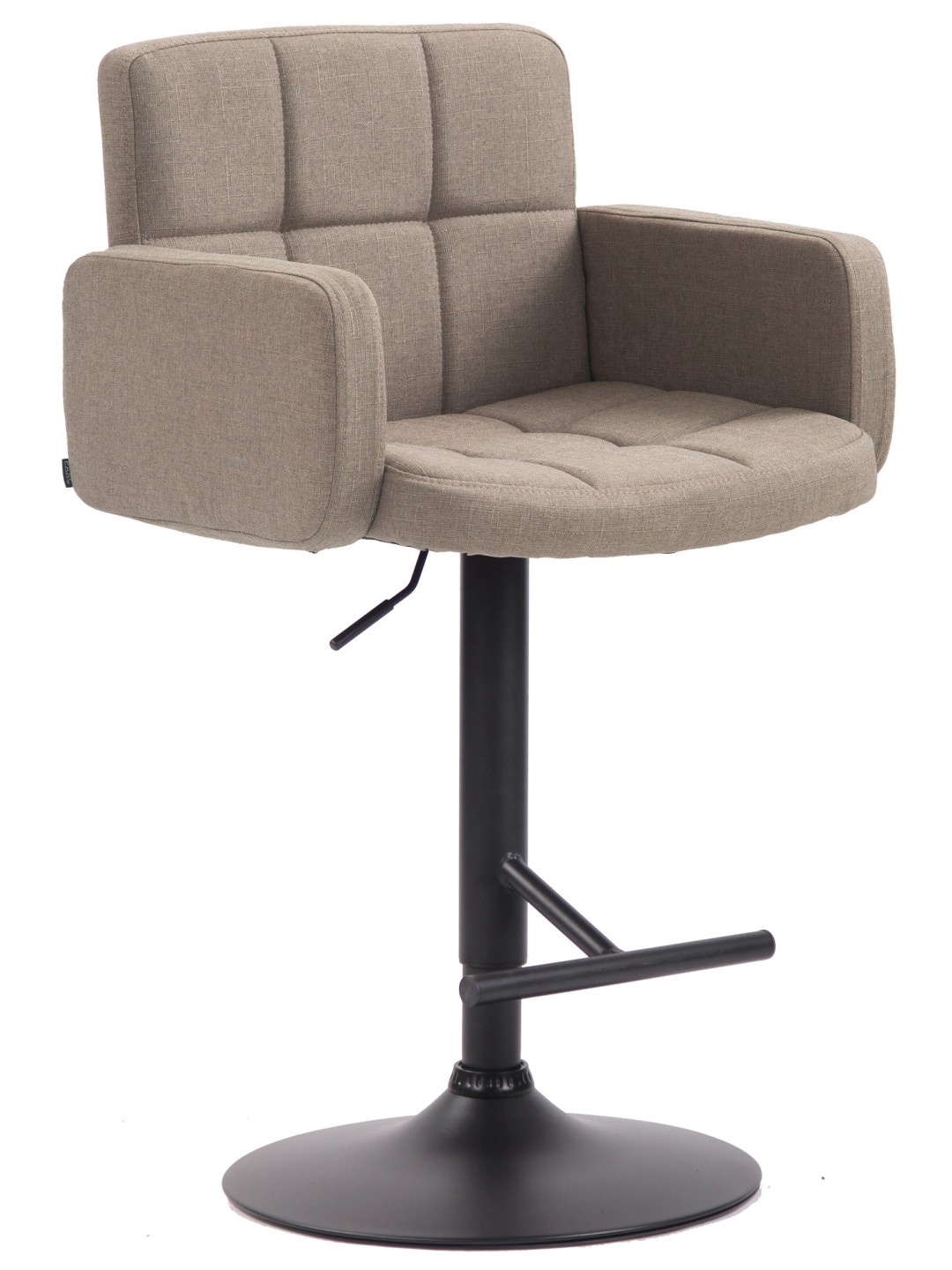 Banco alto Los Angeles, tecido, taupe