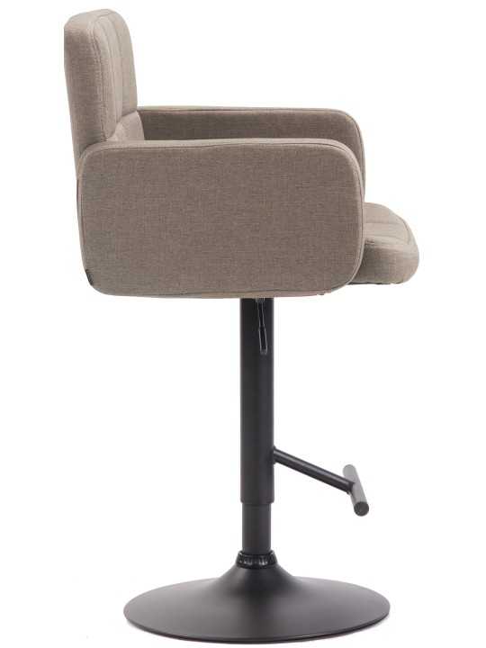 Banco alto Los Angeles, tecido, taupe