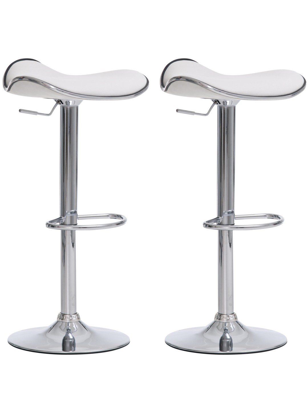 Conjunto de 2 bancos altos Shanghai C, branco