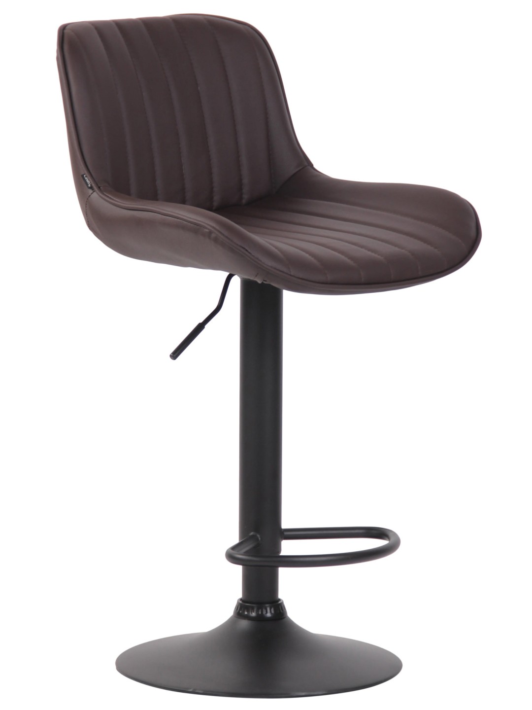 Banqueta alta Lentini couro sintético, castanho