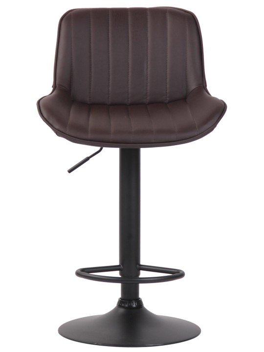 Banqueta alta Lentini couro sintético, castanho