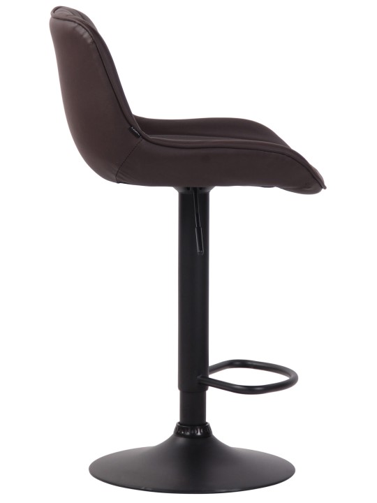 Banqueta alta Lentini couro sintético, castanho