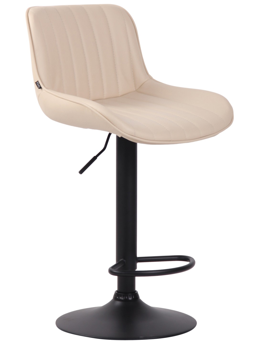 Banqueta alta Lentini couro sintético, creme