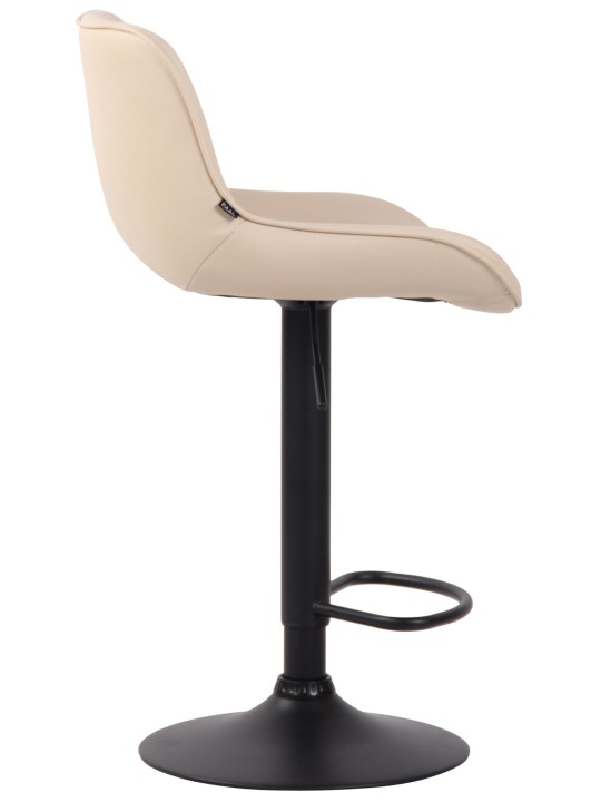 Banqueta alta Lentini couro sintético, creme Banqueta alta Lentini couro sintético, creme