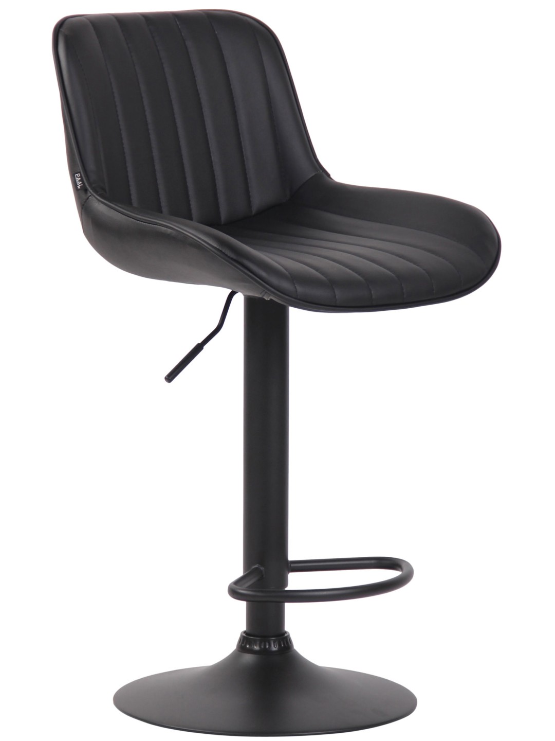 Banqueta alta Lentini couro sintético, preto