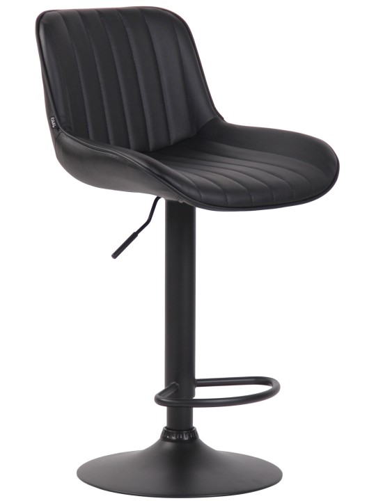 Banqueta alta Lentini couro sintético, preto