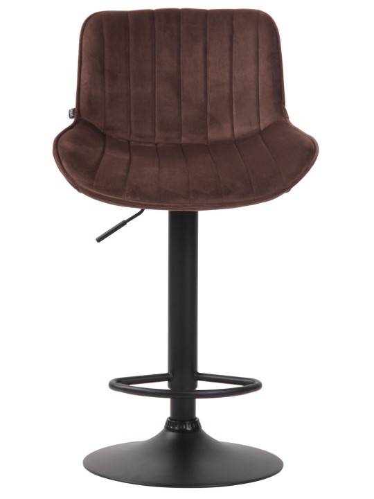 Banqueta alta Lentini veludo, castanho