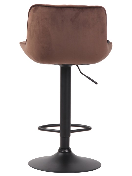 Banqueta alta Lentini veludo, castanho