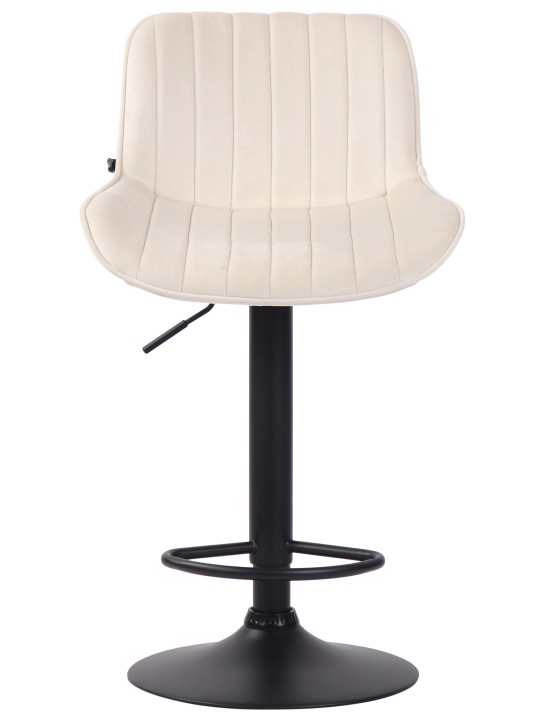 Banqueta alta Lentini veludo, creme