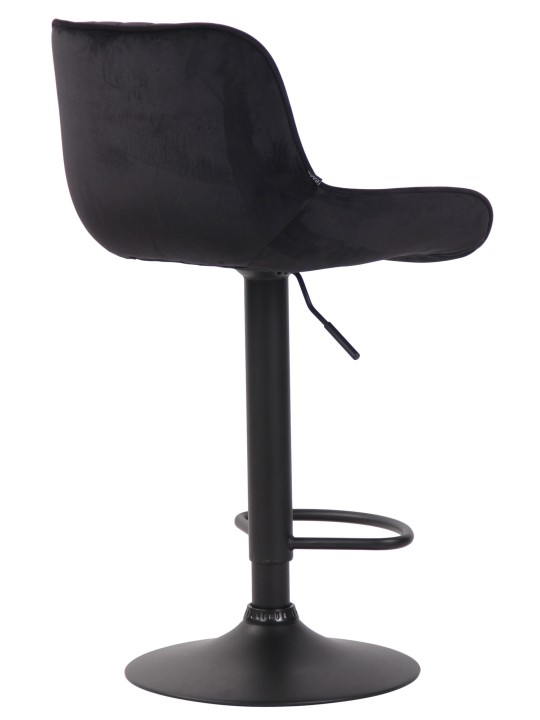 Banqueta alta Lentini veludo, preto Banqueta alta Lentini veludo, preto