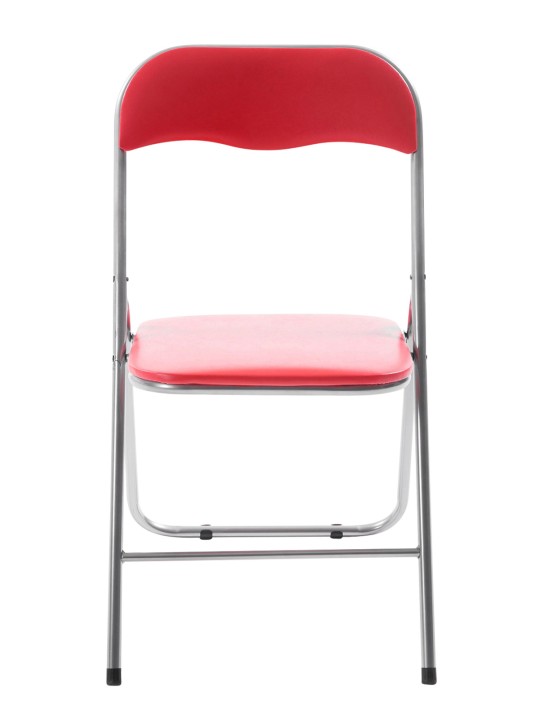 Cadeira dobrável Félix, vermelho/prata