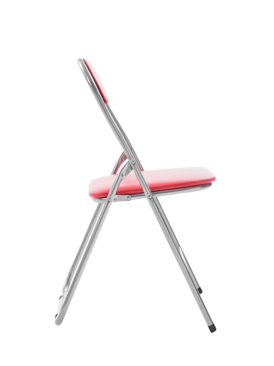 Cadeira dobrável Félix, vermelho/prata