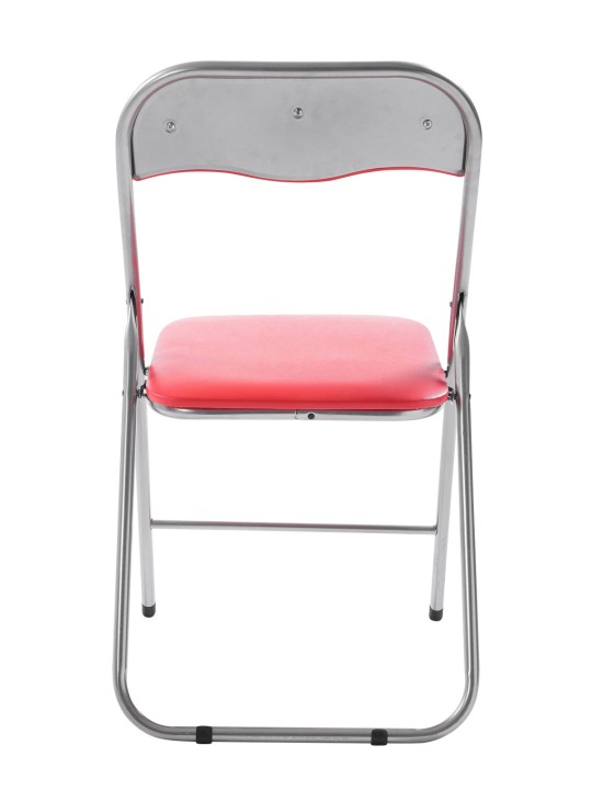 Cadeira dobrável Félix, vermelho/prata