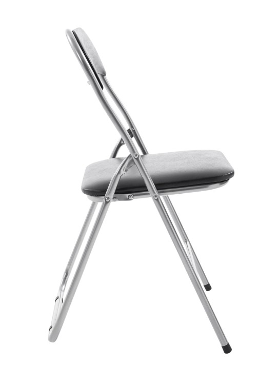 Cadeira dobrável Félix, preto/prata