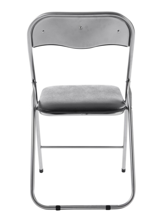 Cadeira dobrável Félix, preto/prata