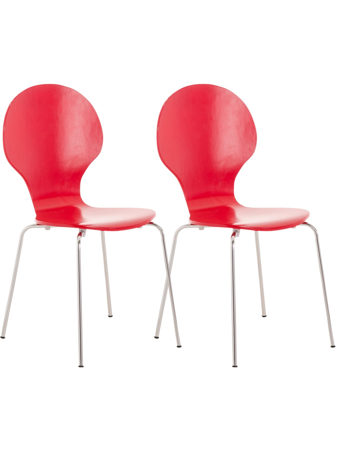 Conjunto de 2 cadeiras para visitantes Diego, vermelho