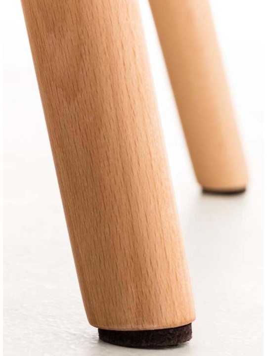 Conjunto de 4 cadeiras para sala de jantar Elda em pele sintética, creme Conjunto de 4 cadeiras para sala de jantar Elda em pele sintética, creme