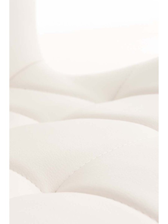 Conjunto de 4 cadeiras para sala de jantar Elda em pele sintética, branco Conjunto de 4 cadeiras para sala de jantar Elda em pele sintética, branco