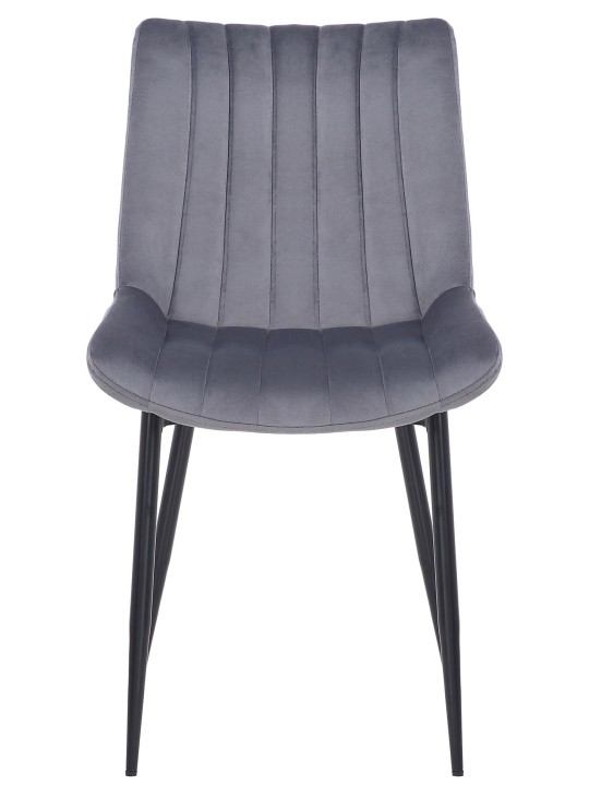Cadeira de veludo Rahden, cinza