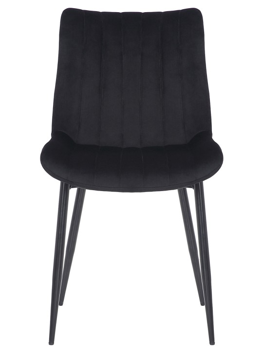 Cadeira de veludo Rahden, preto Cadeira de veludo Rahden, preto