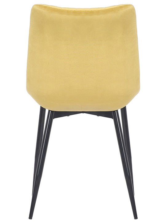 Cadeira de veludo Rahden, amarelo