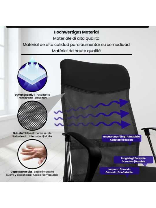 Cadeira de escritório em Washington, preto