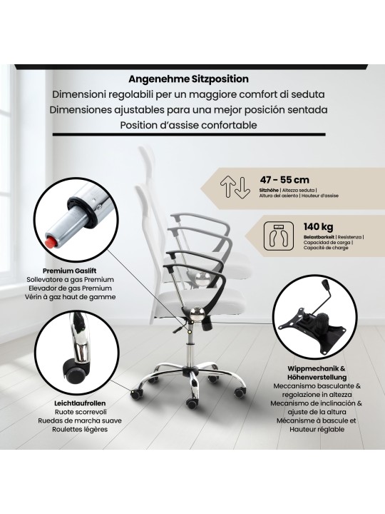 Cadeira de escritório em Washington, branco