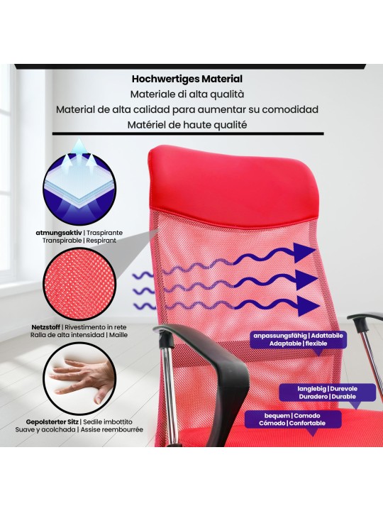 Cadeira de escritório em Washington, vermelho