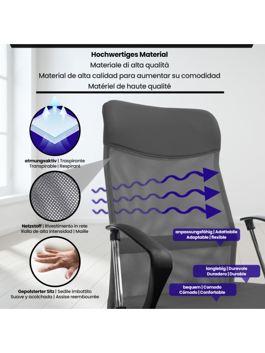 Cadeira de escritório em Washington, cinza