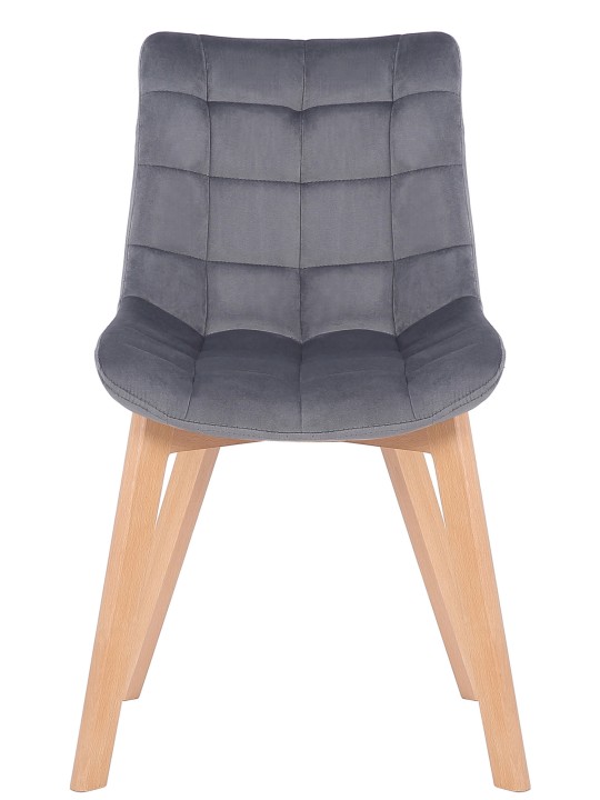 Cadeira de jantar de veludo Passaic, cinza