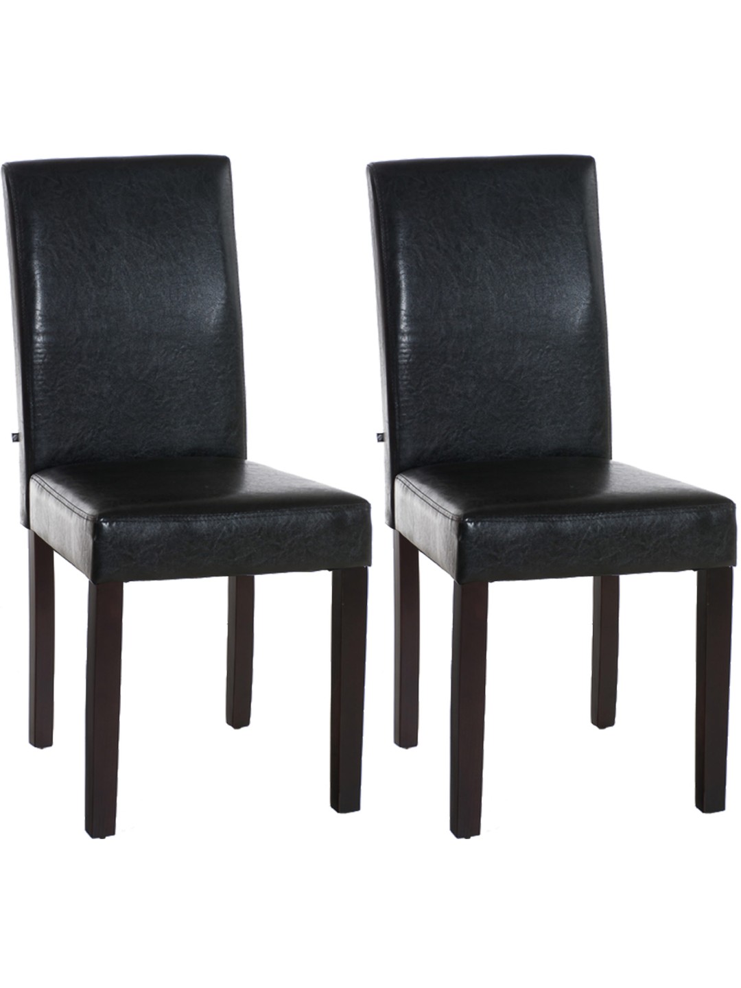 Conjunto de 2 cadeiras para sala de jantar Ina dark, castanho