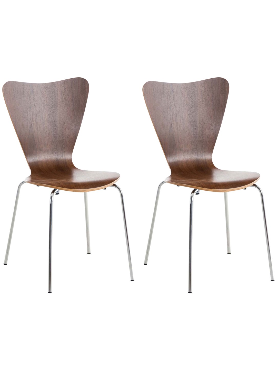 Conjunto de 2 cadeiras para visitantes Calisto, nogueira