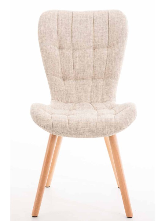 Conjunto de 4 cadeiras Elda tecido natural, creme