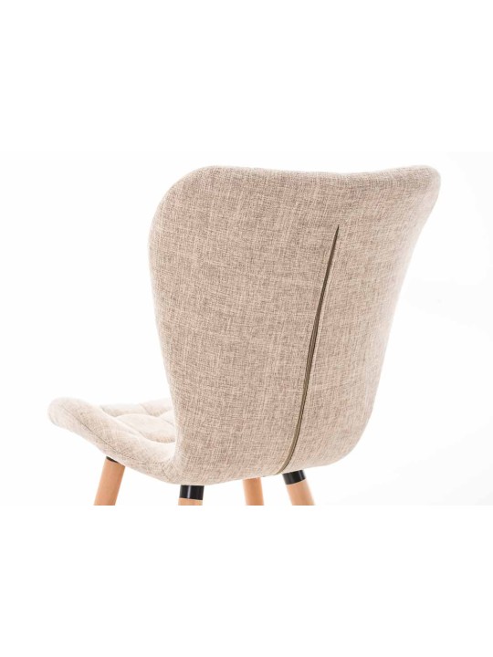 Conjunto de 4 cadeiras Elda tecido natural, creme