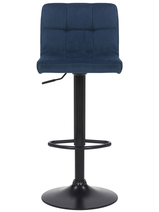 Conjunto de 2 bancos altos Feni veludo, azul