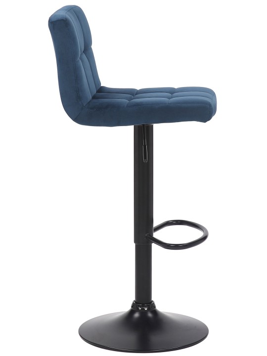 Conjunto de 2 bancos altos Feni veludo, azul