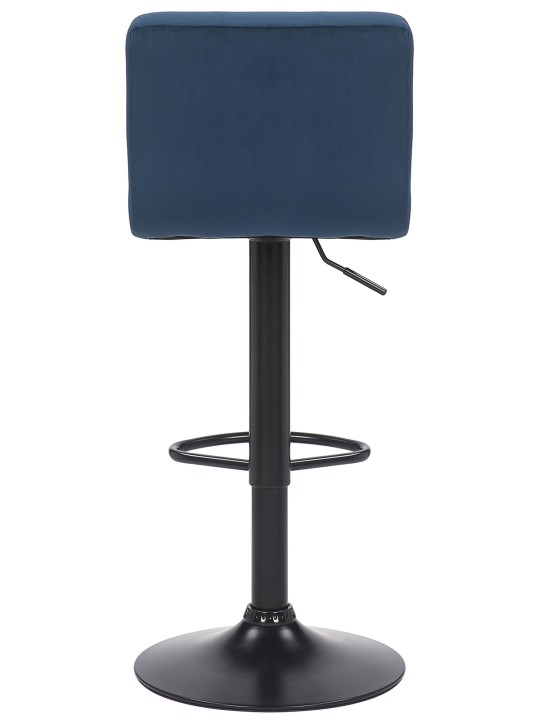 Conjunto de 2 bancos altos Feni veludo, azul