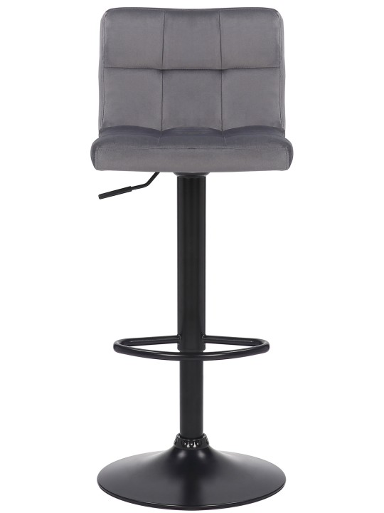 Conjunto de 2 bancos altos Feni veludo, cinza