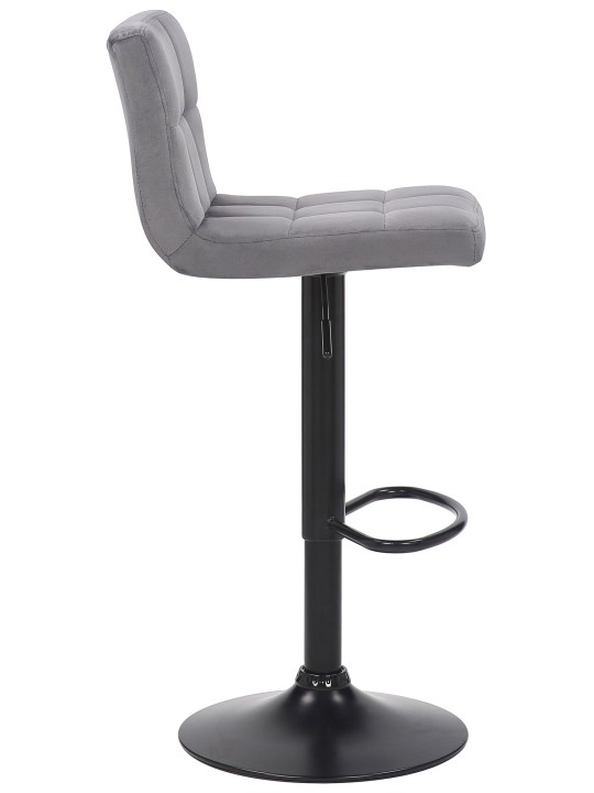 Conjunto de 2 bancos altos Feni veludo, cinza